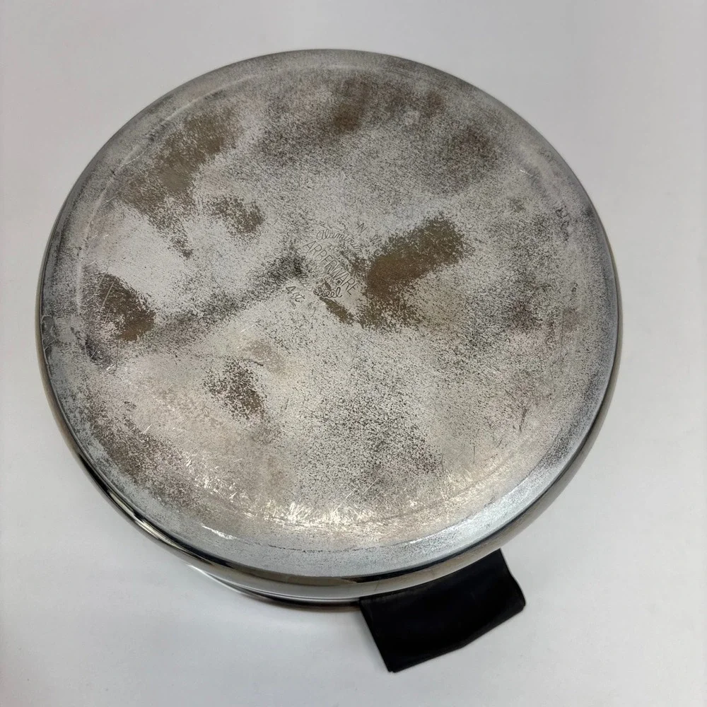 Farberware Stockpot 4QT VTG USA‎ Silver Stainless Steel Aluminum Clad With Lid